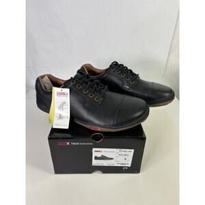 TRUE Linkswear Stealth Golf Leather Shoes Mens Size 8 Black Leather